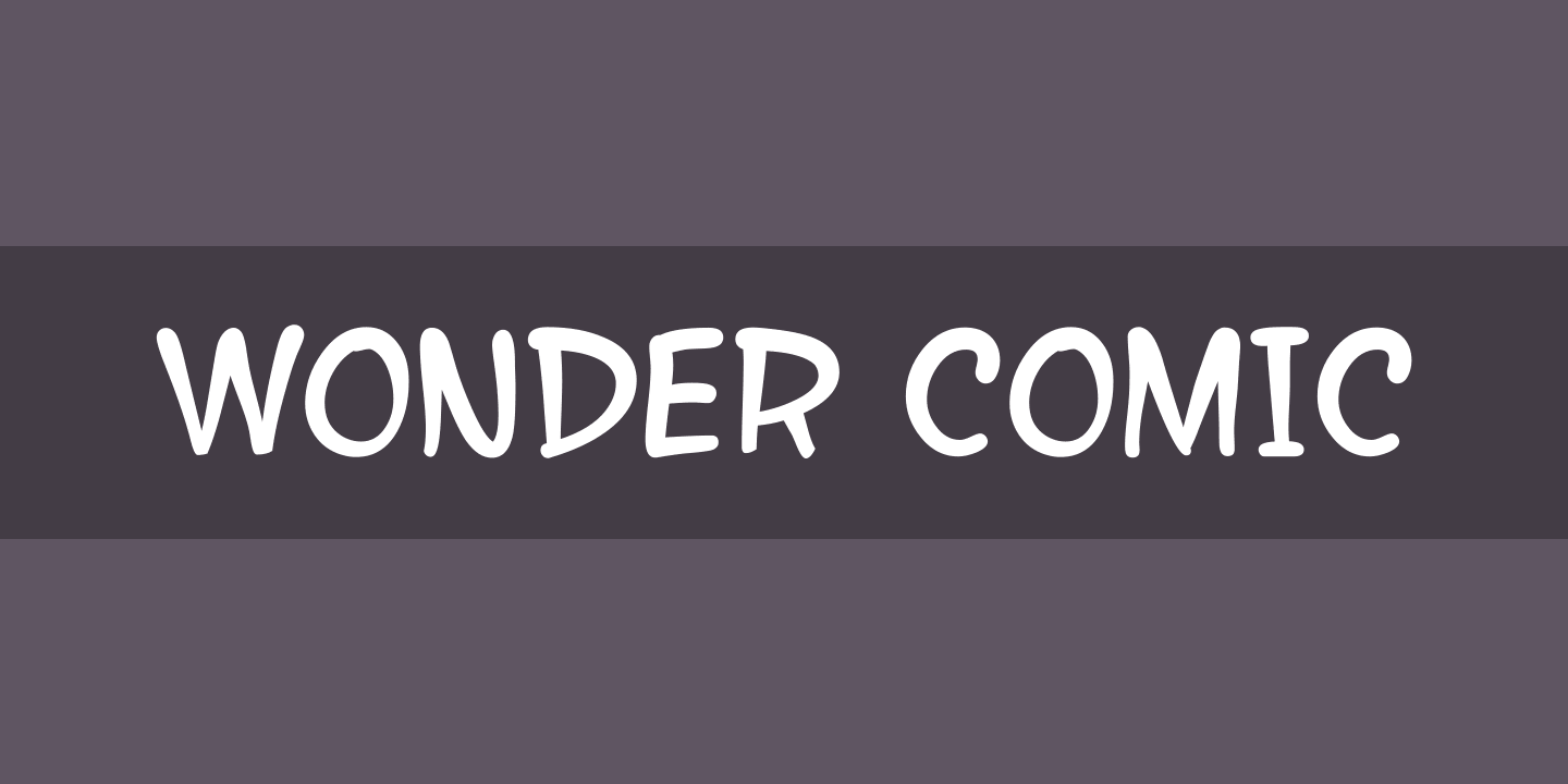 Beispiel einer Wonder Comic-Schriftart